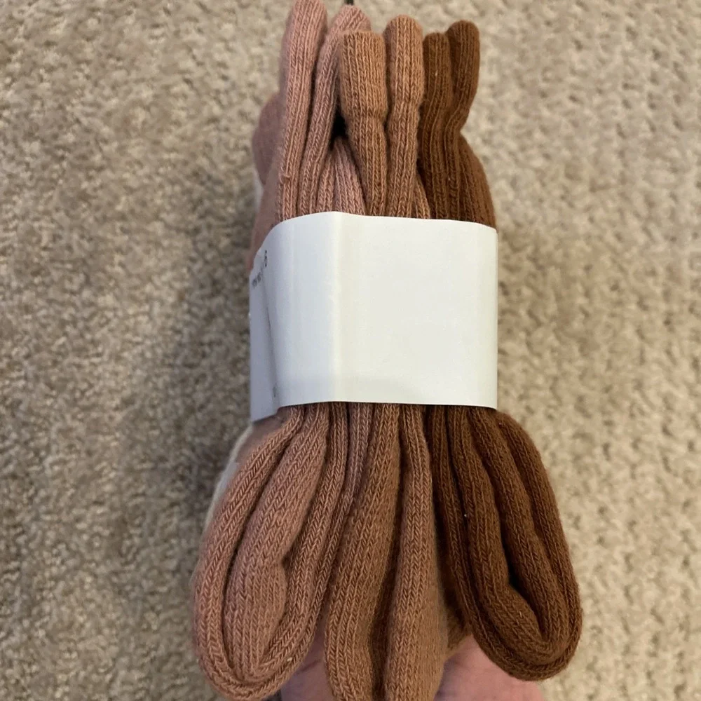Nike Youth Size 10C-3Y Dri-Fit 6 Pairs Cushioned Crew Socks XS 5-7 Natural Brown